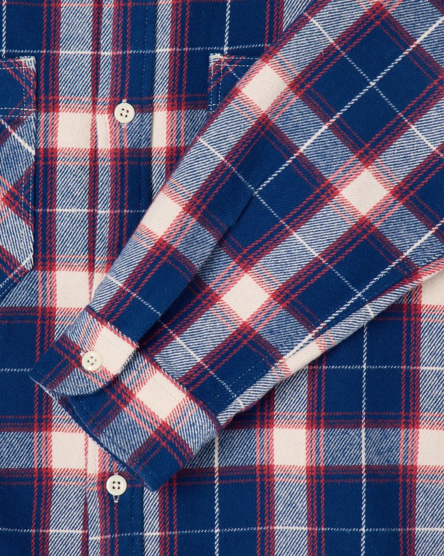 Work Shirt LS Navy/Red