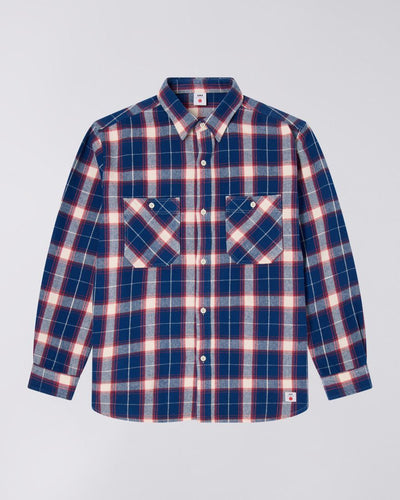 Work Shirt LS Navy/Red