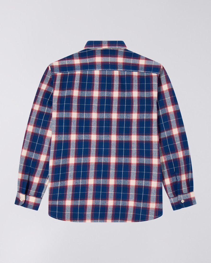 Work Shirt LS Navy/Red