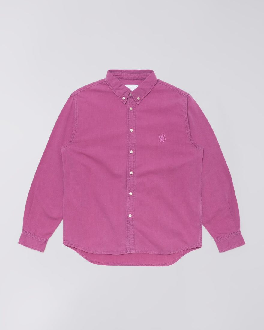 Arlo Shirt LS - Blue Red Plum Overdyed
