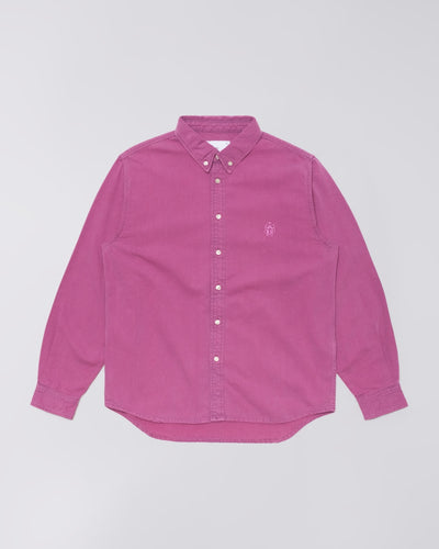 Arlo Shirt LS - Blue Red Plum Overdyed
