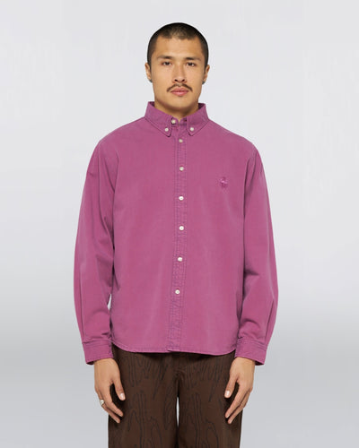 Arlo Shirt LS - Blue Red Plum Overdyed