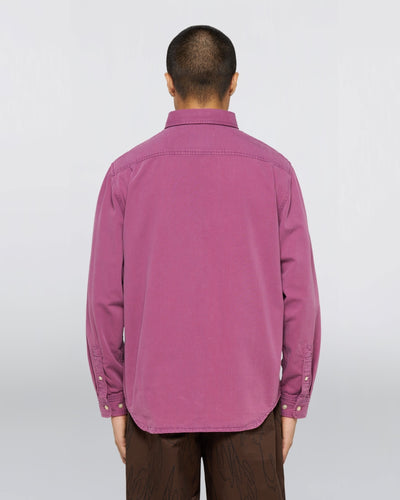 Arlo Shirt LS - Blue Red Plum Overdyed