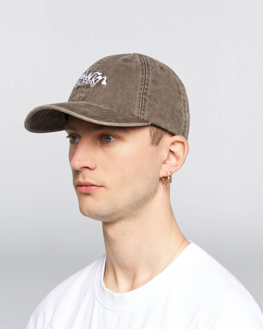 Soft Washed 6 Panel Cap - Brown stone washed