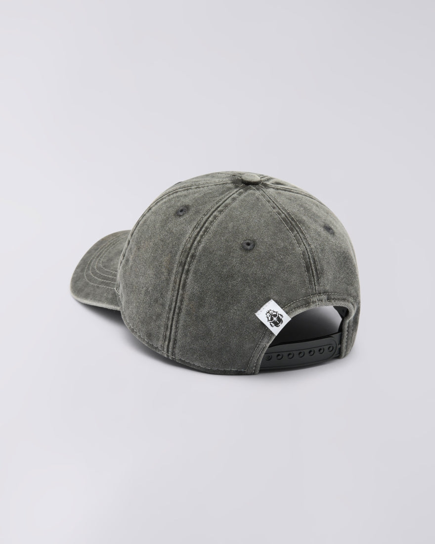Soft Washed 6 Panel Cap - Black stone washed