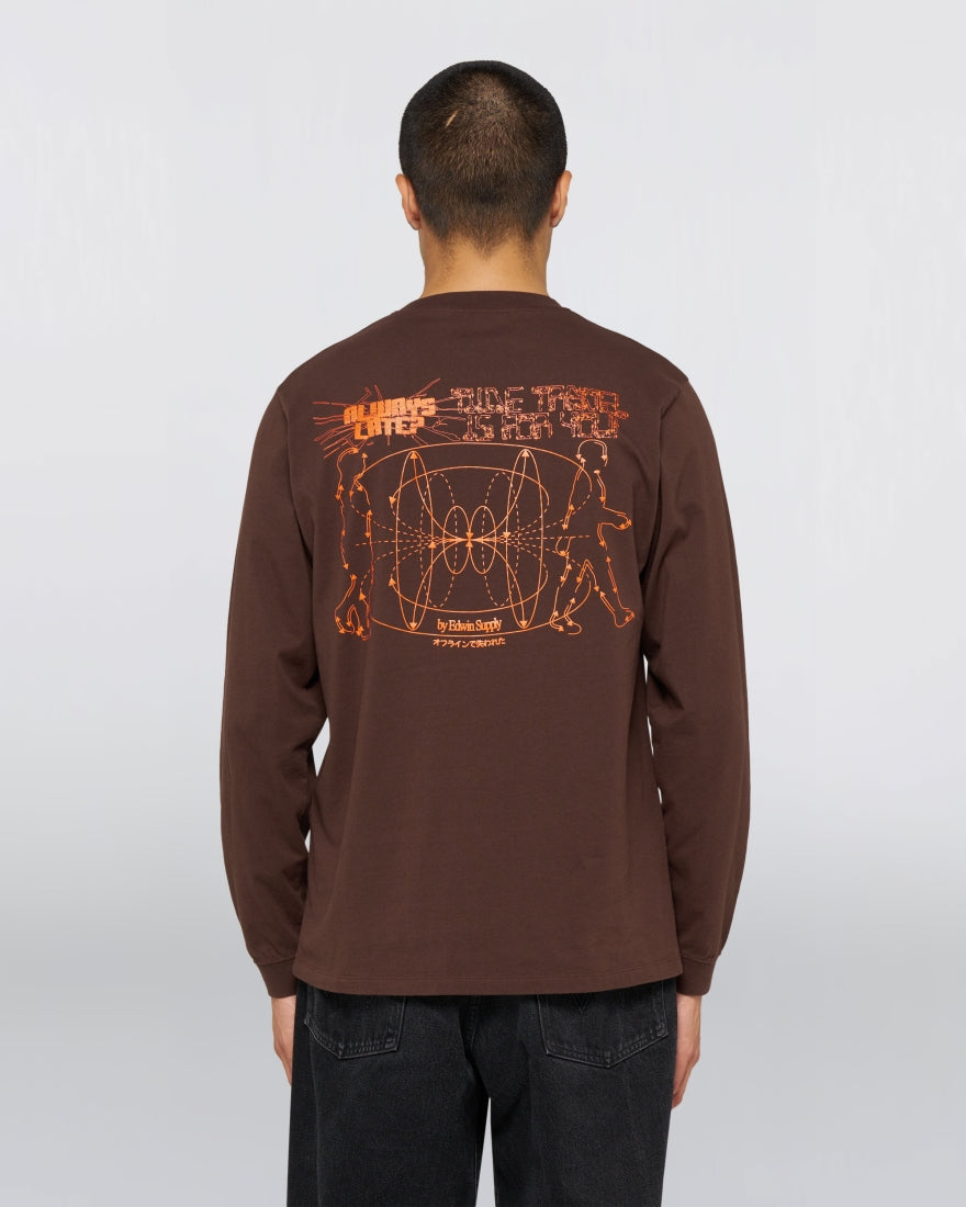 Always Late T-Shirt LS - Coffee Bean