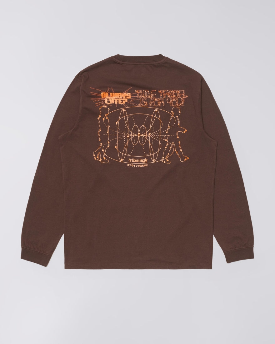 Always Late T-Shirt LS - Coffee Bean