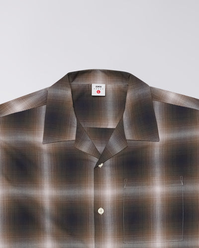Open Collar Shirt - Brown