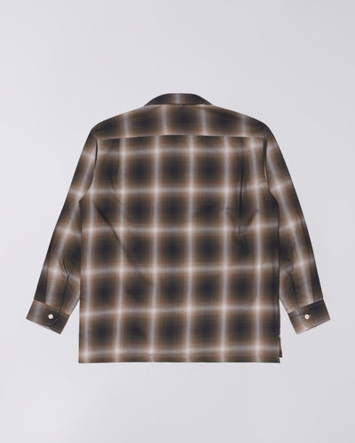 Open Collar Shirt - Brown