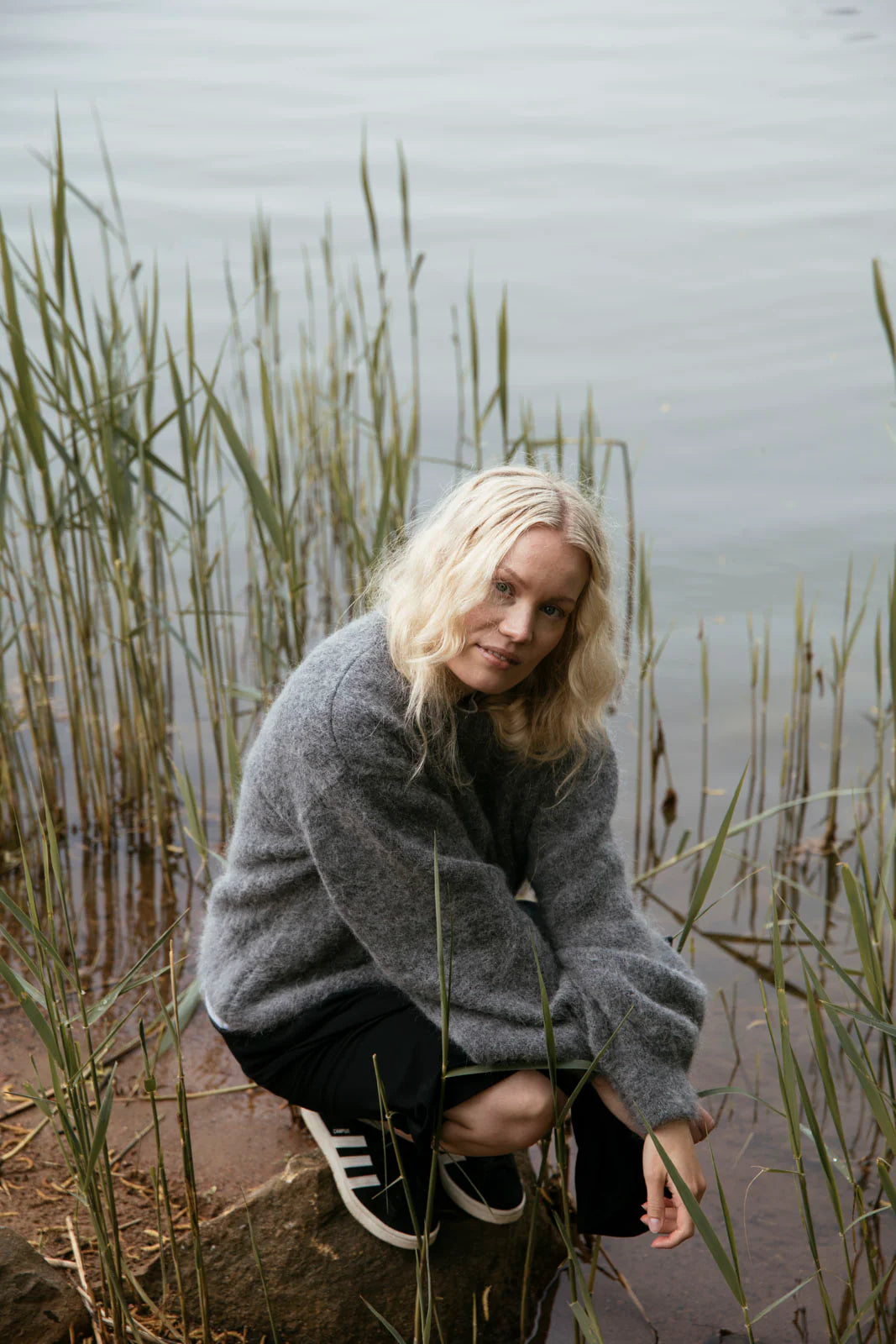 Alpaca Mohair Jumper - Dark Grey