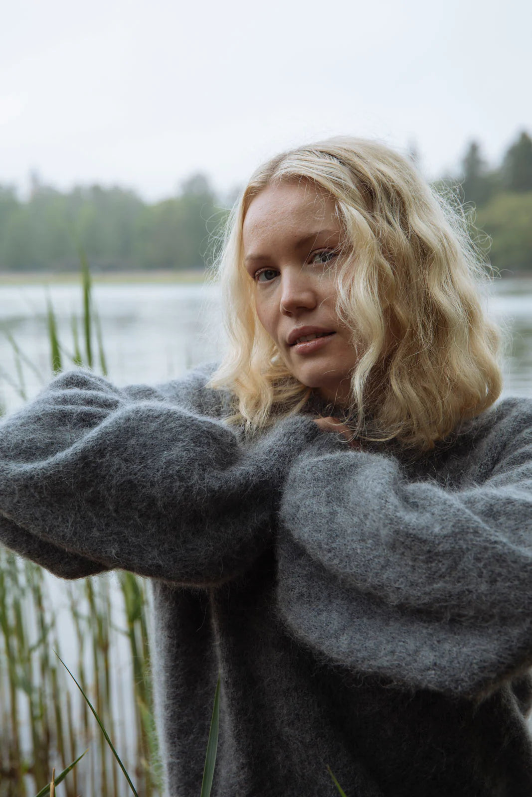 Alpaca Mohair Jumper - Dark Grey