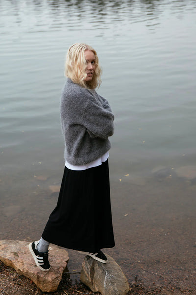 Soft Midi Skirt - Black