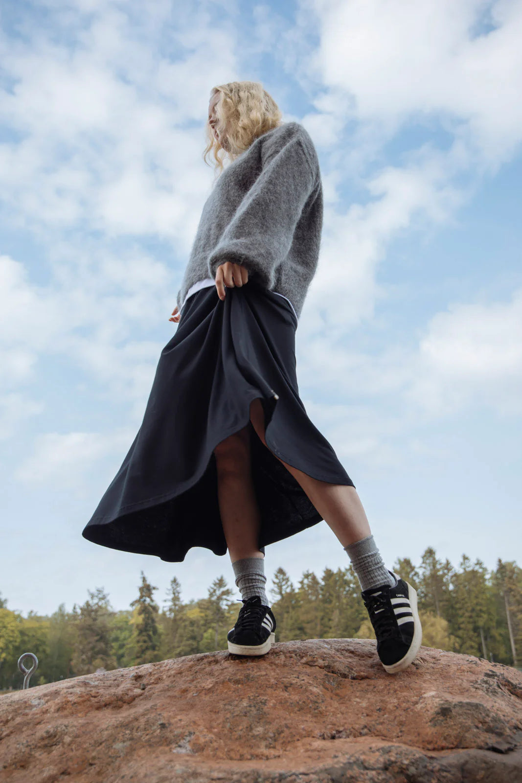 Soft Midi Skirt - Black