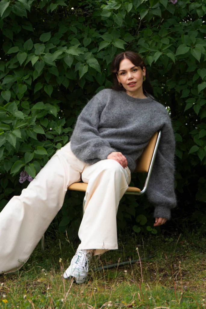 Alpaca Mohair Jumper - Dark Grey