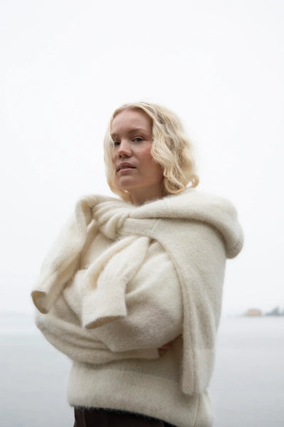 Alpaca Mohair Jumper - Oyster