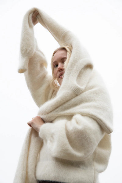 Alpaca Mohair Jumper - Oyster