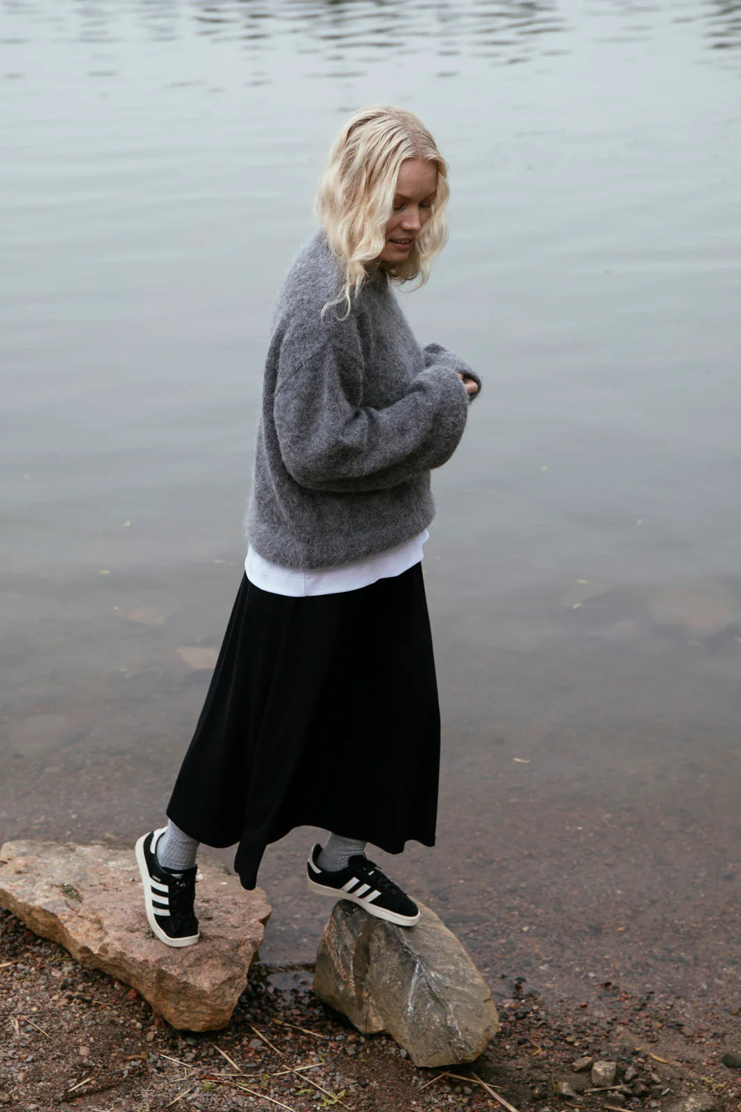 Alpaca Mohair Jumper - Dark Grey