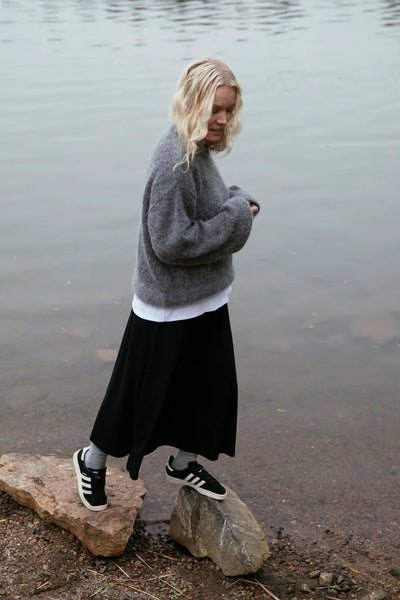 Alpaca Mohair Jumper - Dark Grey