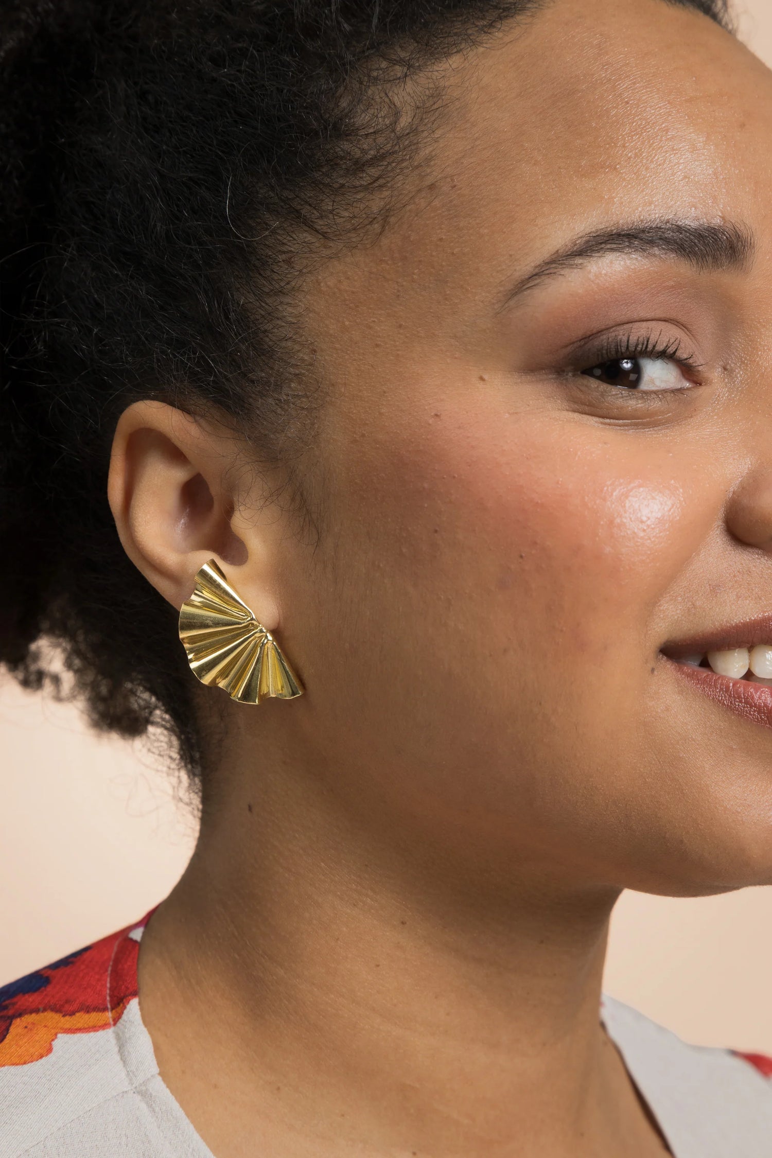 Aneela Earrings - Brass
