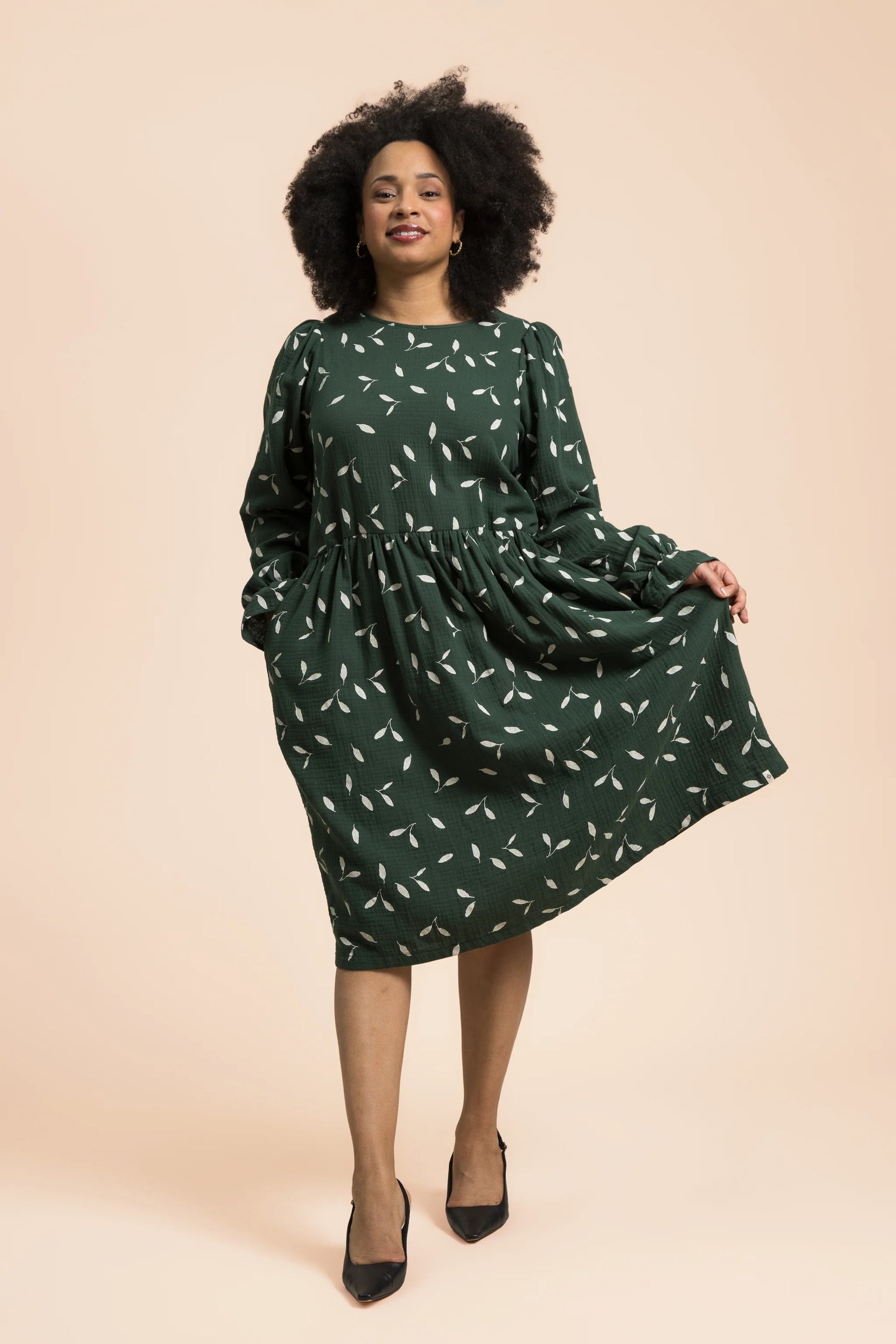 Flounce Dress - Wind Green