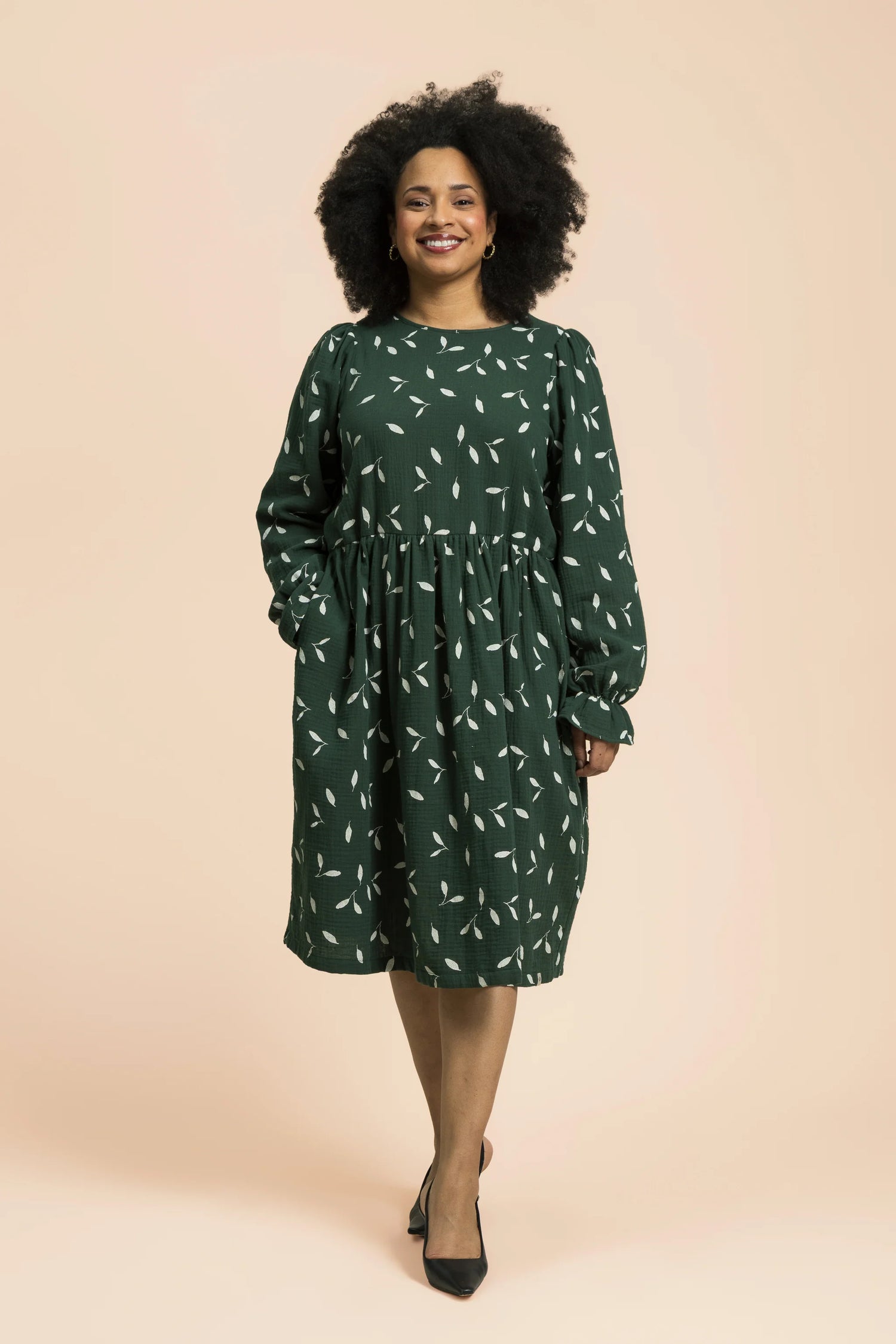 Flounce Dress - Wind Green