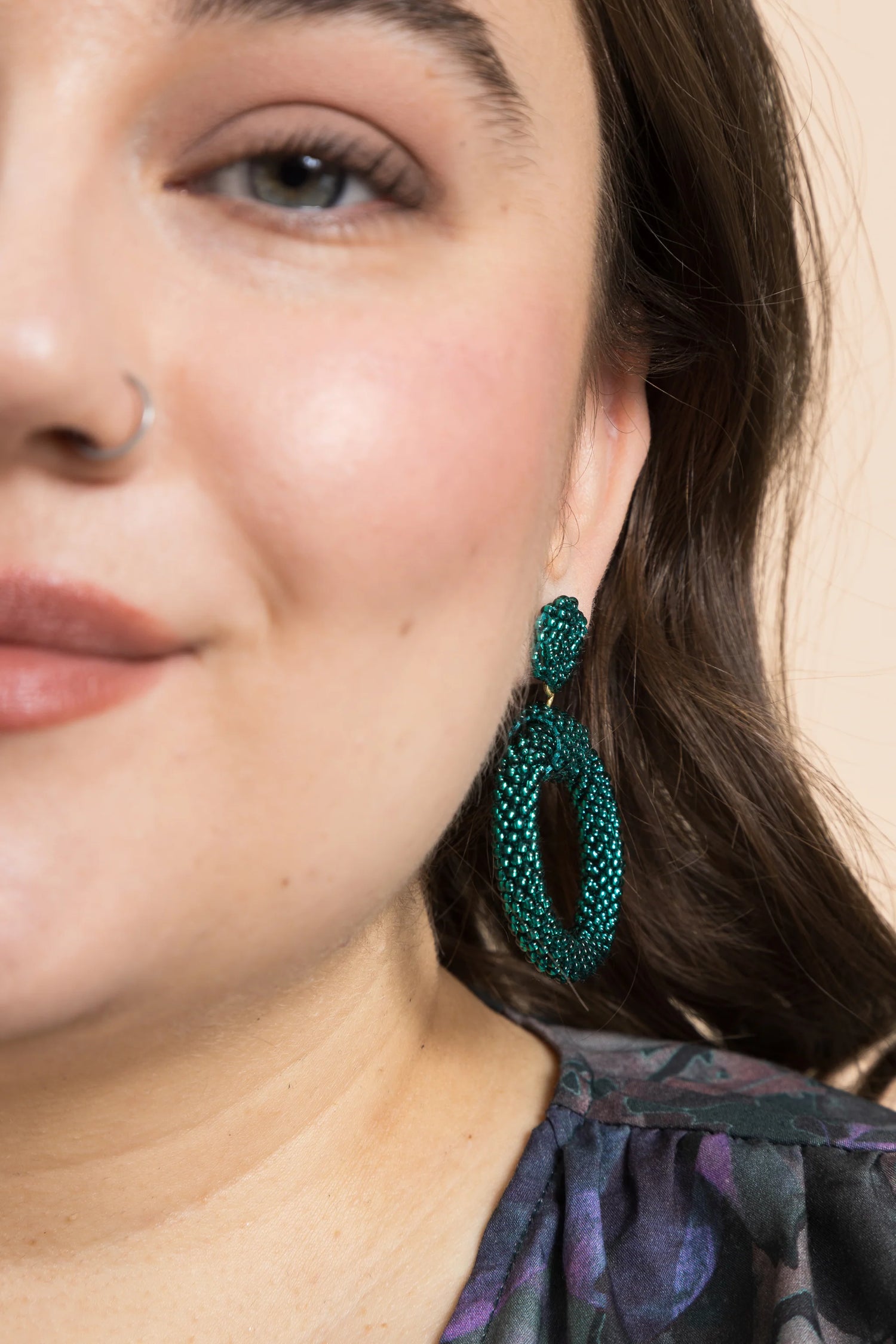 Geeta Earrings - Sparkling Emerald