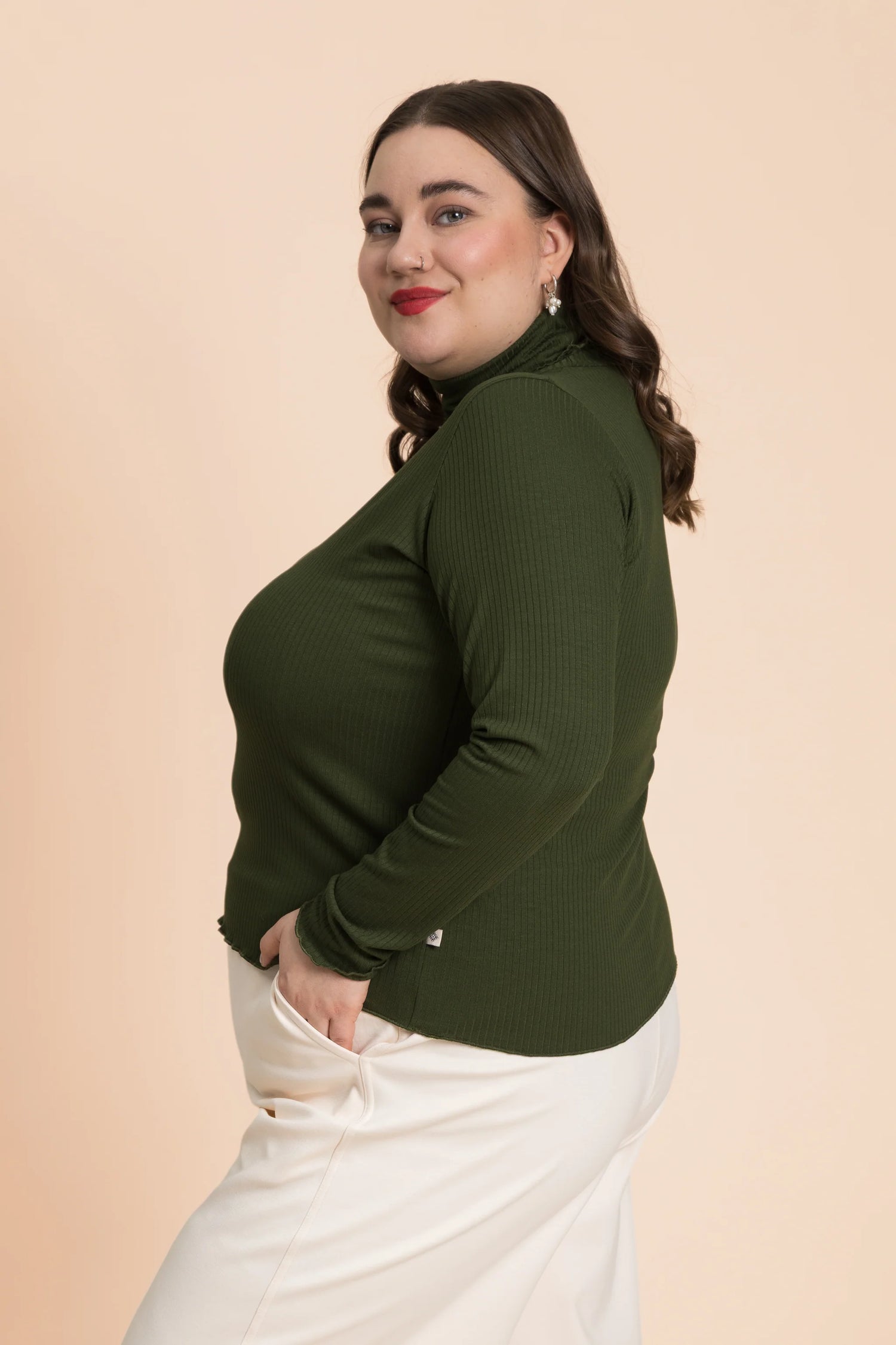 Rib Rollneck - Moss