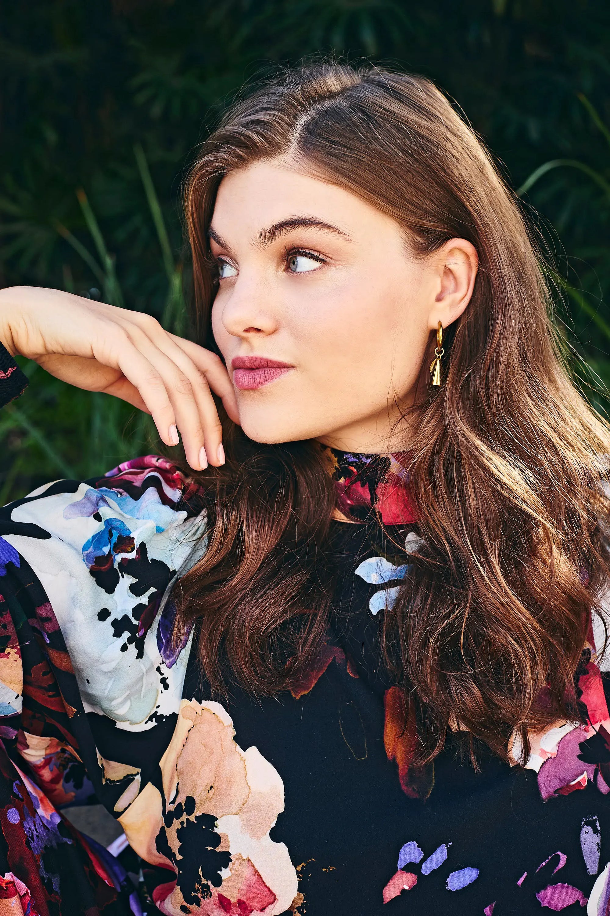 Ada Hoop Earrings - Brass