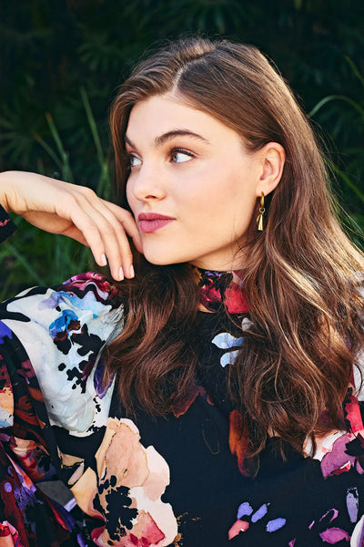 Ada Hoop Earrings - Brass