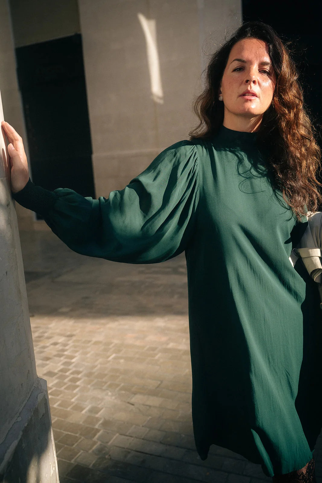 Puff Dress - Dark Green
