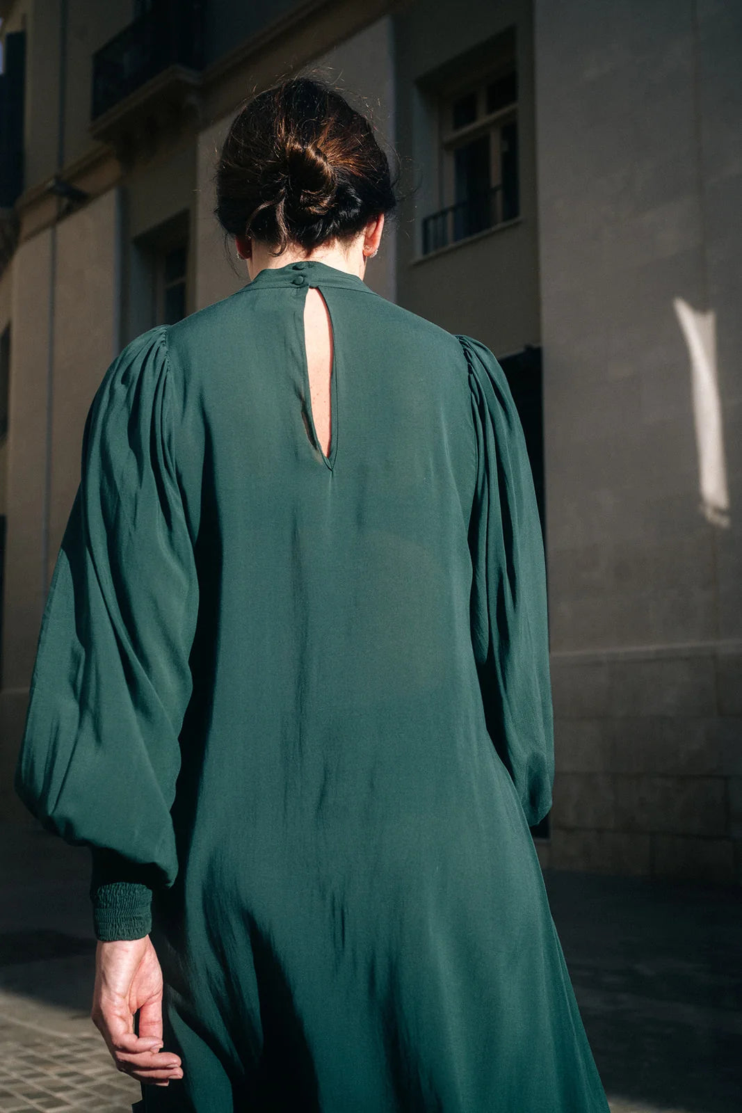 Puff Dress - Dark Green