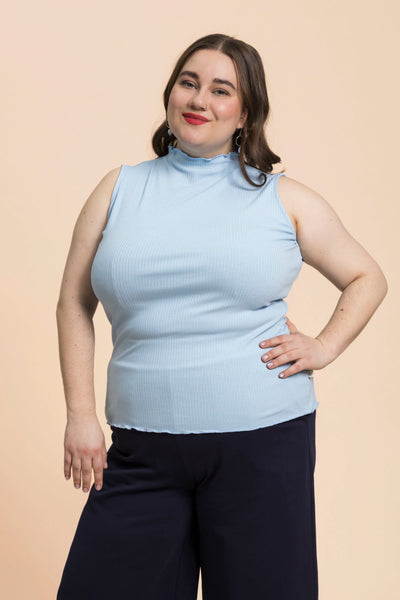 Rib Top - Light Blue