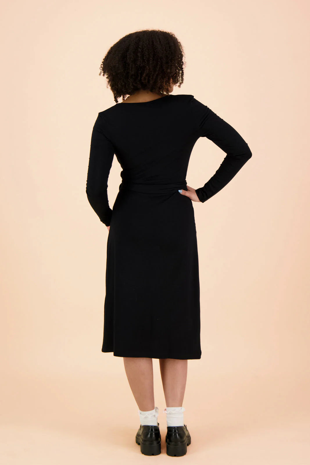 Soft Wrap Dress - Black