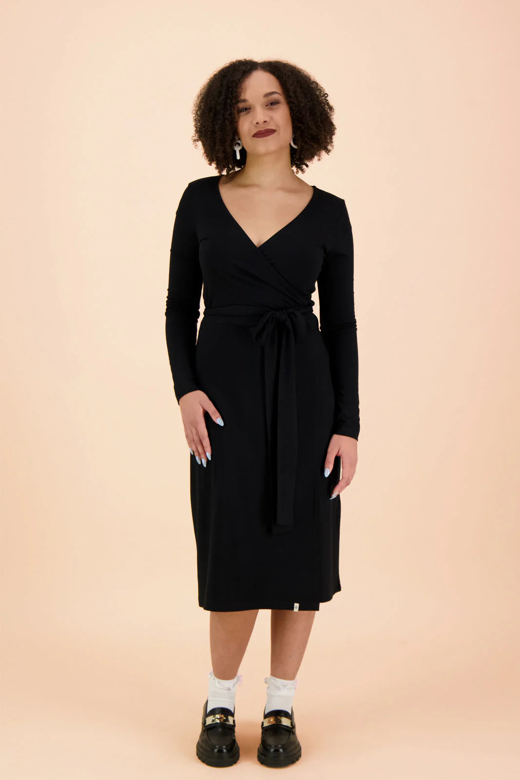Soft Wrap Dress - Black