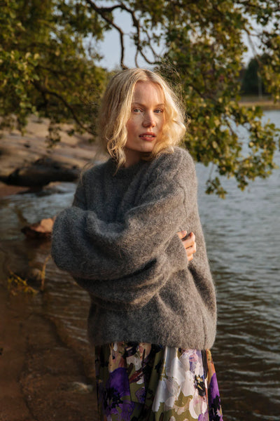Alpaca Mohair Jumper - Dark Grey