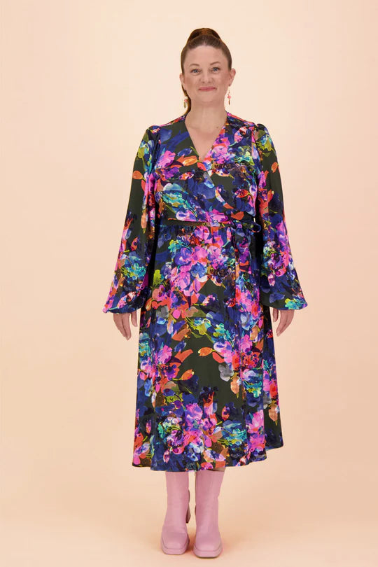 Wrap Midi Dress - Sweet Pea