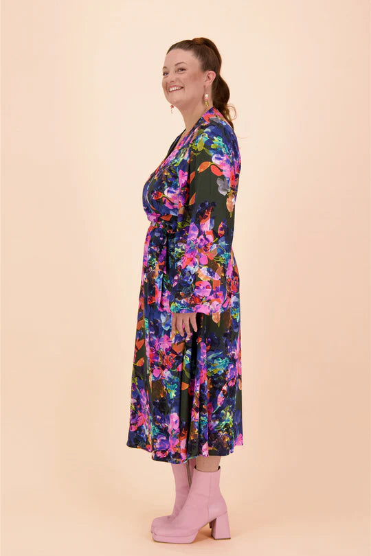 Wrap Midi Dress - Sweet Pea