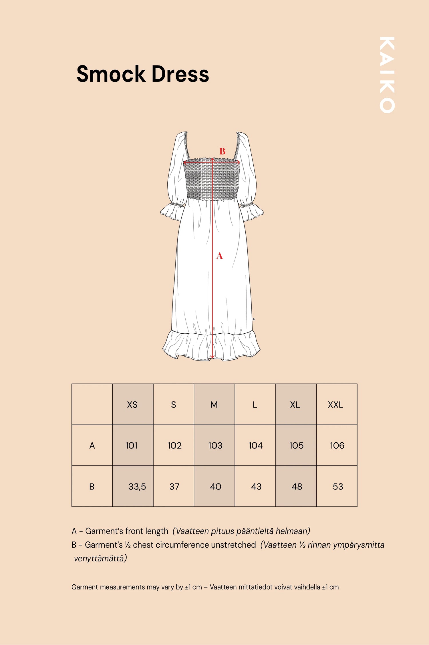 Smock Dress - Flora Red