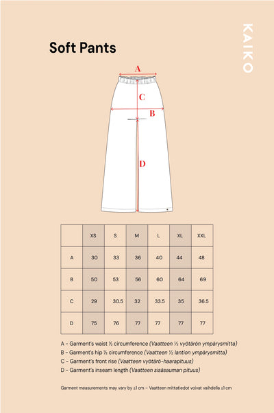 Soft Pants - Black Anemone