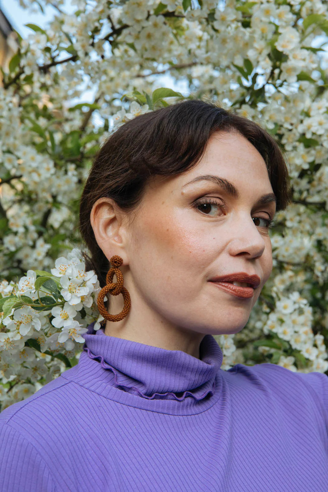 Gia Earrings - Chestnut