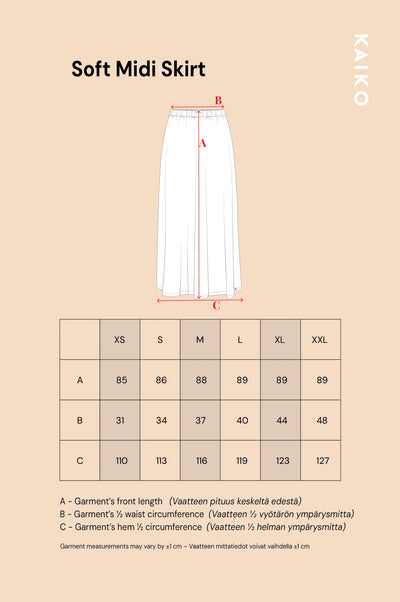 Soft Midi Skirt - Blooming Forest Lilac