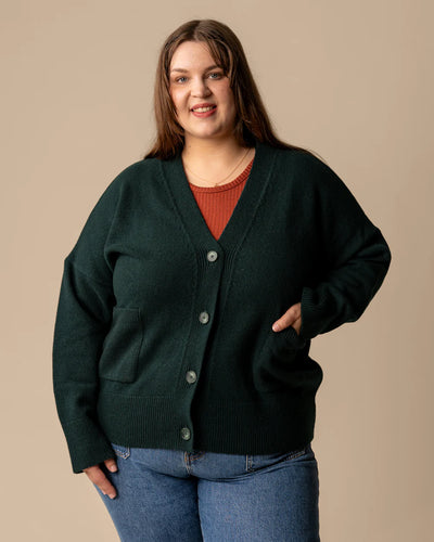 Kaste Neuletakki - Tummanvihreä