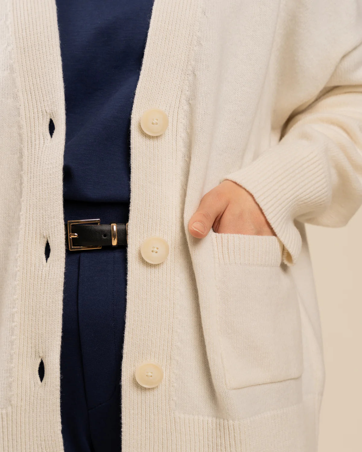 Kaste Neuletakki - Valkoinen