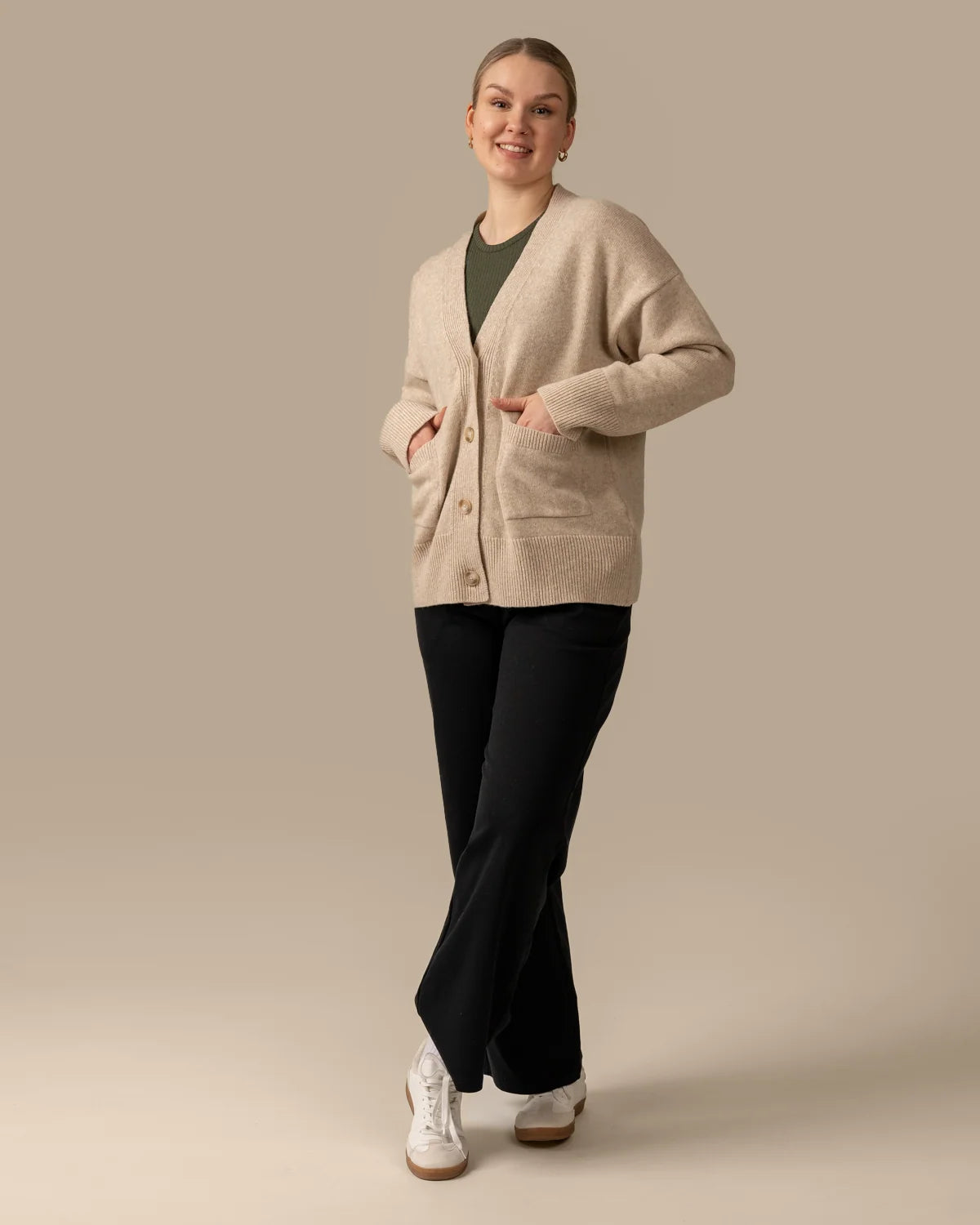 Kaste Neuletakki - Beige