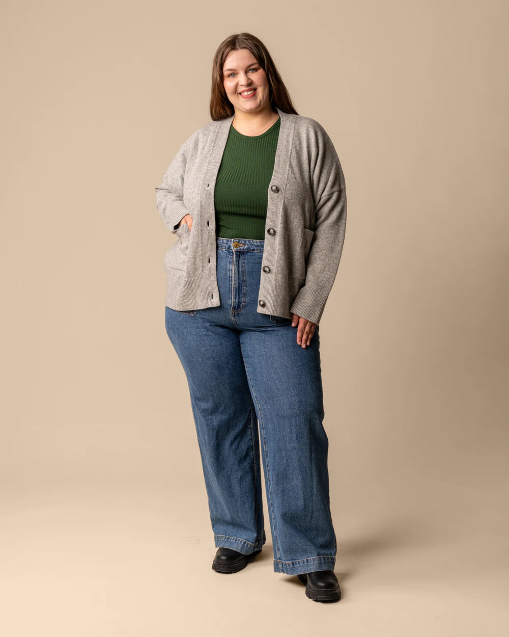 Kaste Neuletakki - Harmaa