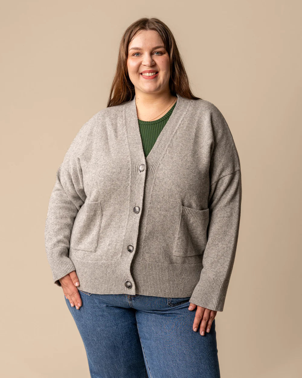 Kaste Neuletakki - Harmaa