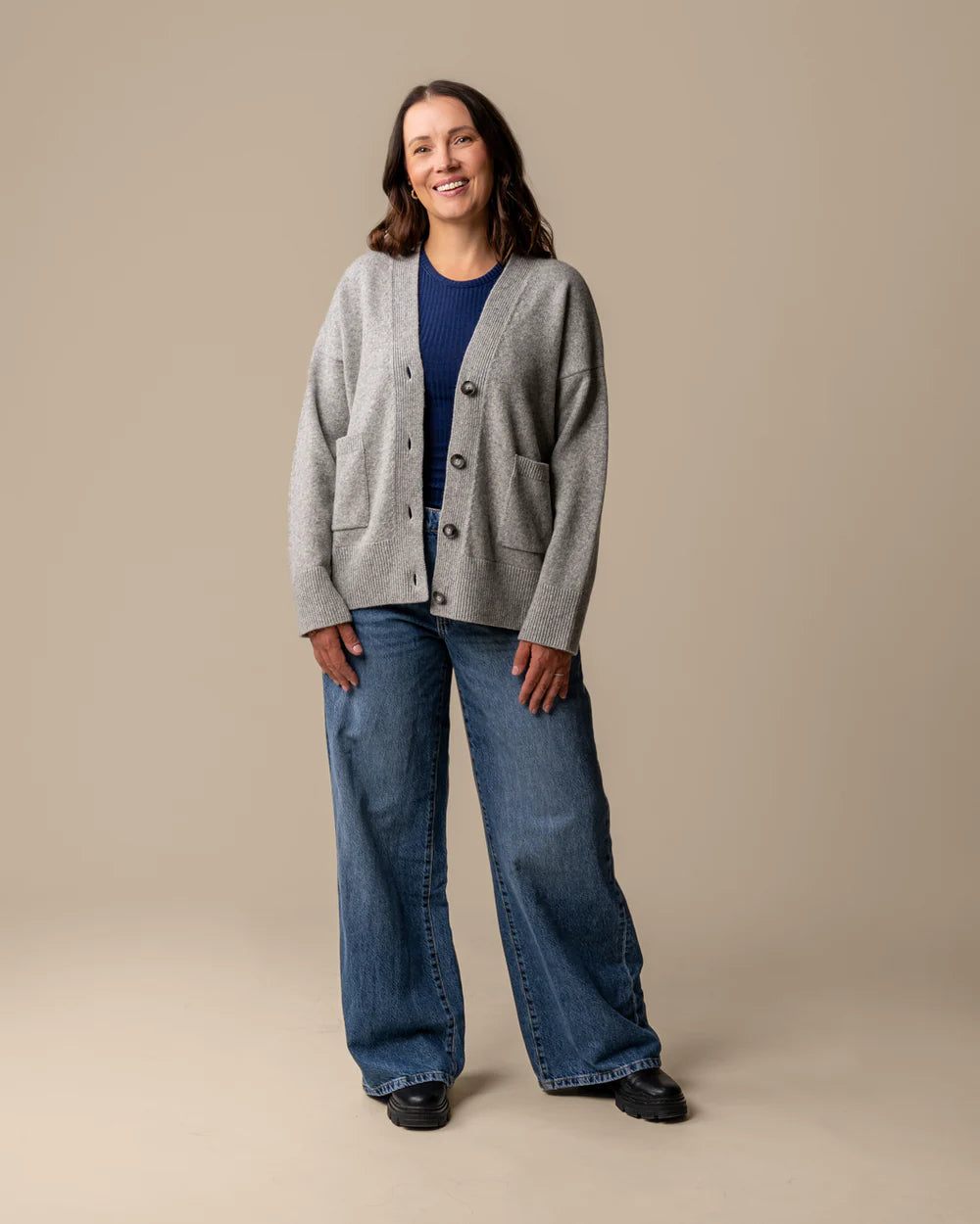 Kaste Neuletakki - Harmaa