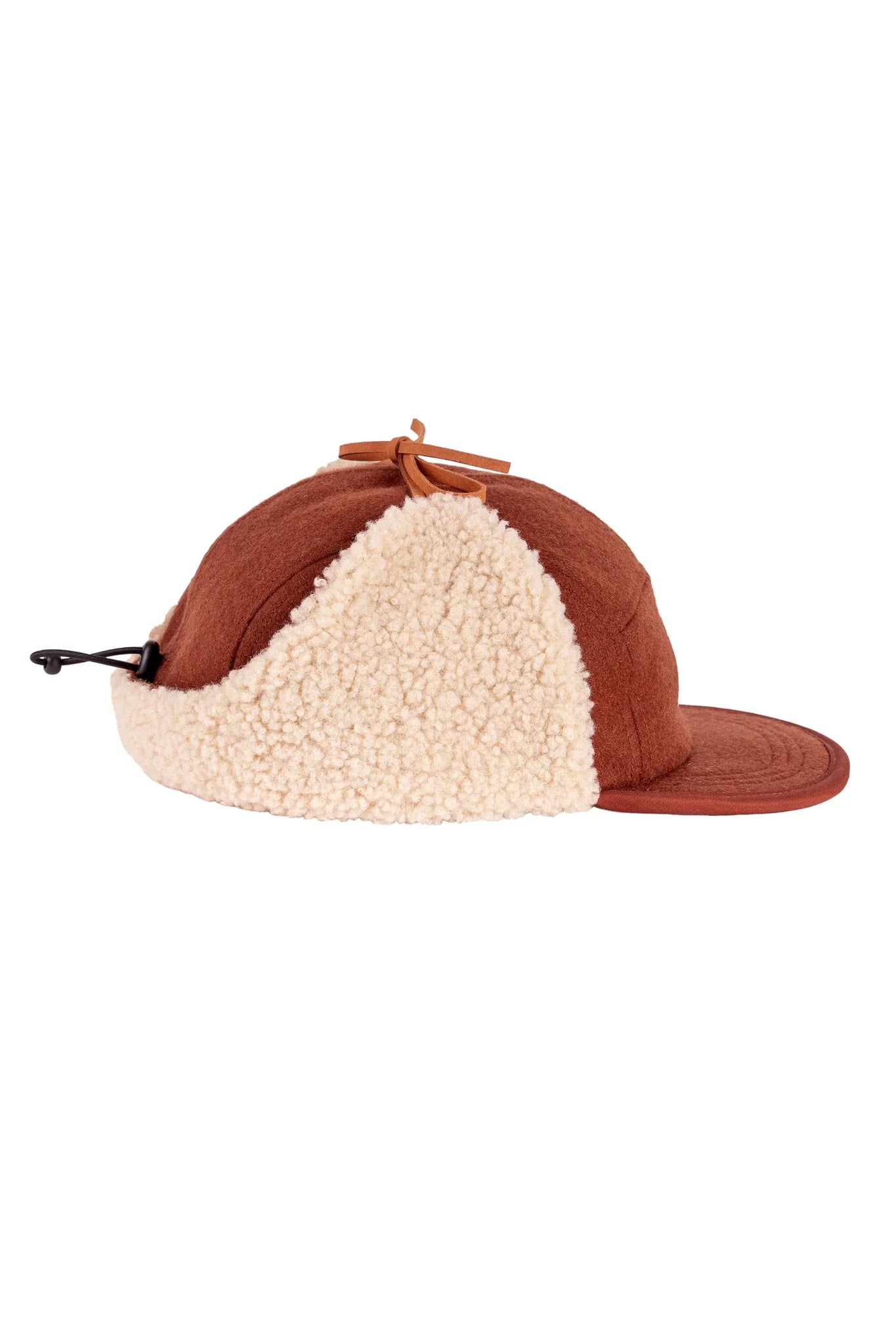 Kultakero Recycled Wool Earflap Cap - Terracotta