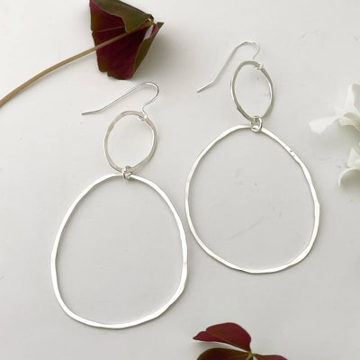 Kuplivat korvakorut - Hopea L