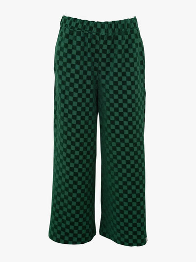 Vera Pants - Chess Velour Green